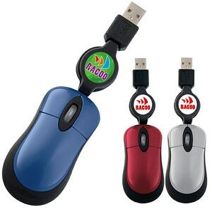 GoodValue® Mini Optical USB Mouse w/ Retractable Cord