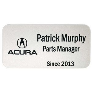  Engraved Plastic Name Badge with Personalization 1.75" x 3"